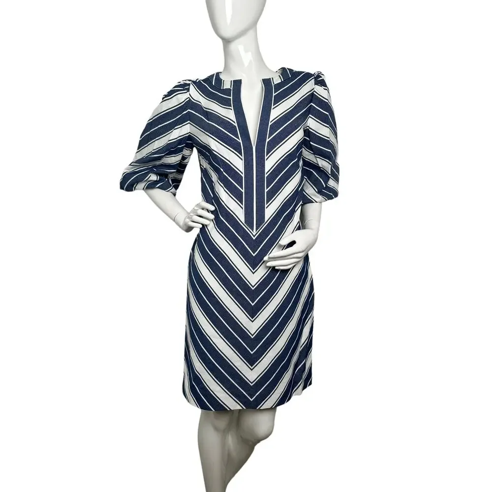Kate Spade Stripe Double Cloth Mainline Dress XL Sailboat
